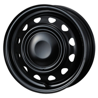 Weds(ウェッズ) STEEL WHEEL スチールホイール NeoCarrow(ネオキャロ) ※スチールホイール セミマットブラック/セミマットブラックキャップ 12インチ PCD100.0 4穴