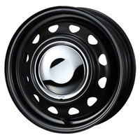 Weds(ウェッズ) STEEL WHEEL スチールホイール NeoCarrow(ネオキャロ) ※スチールホイール セミマットブラック/クロームキャップ 12インチ PCD100.0 4穴