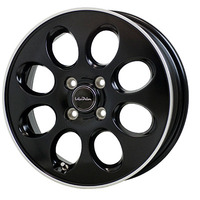 HOT STUFF(ホットスタッフ) LaLaPalm ララパーム Oval(オーバル) セミグロスブラック&リムポリッシュ(GB/リムP) 14インチ PCD100.0 4穴