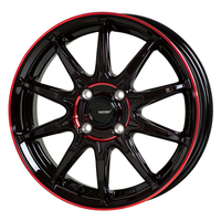HOT STUFF(ホットスタッフ) G-SPEED ジースピード P-05R ブラック&レッドクリア 16インチ PCD100.0 4穴