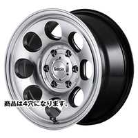 MID(マルカ) MID WHEELS Palm8(パーム) メタリックグレー/ポリッシュ 14インチ PCD100.0 4穴