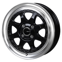 JAPAN三陽(ジャパン) PIEDINO ピエディーノ STYLE-W(スタイルW) ディスクブラック/リムポリッシュ 14インチ PCD100.0 4穴