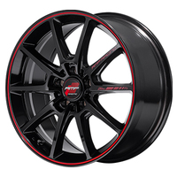 MID(マルカ) MID RACING ブラック/リムレッドライン 16インチ PCD139.7 5穴