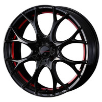 Weds(ウェッズ) NOVARIS ノヴァリス ピアノブラック/レッドライン 17インチ PCD100.0 4穴