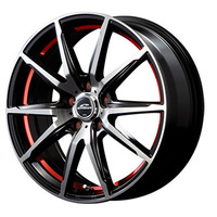 MID(マルカ) MID WHEELS ブラックポリッシュ+アンダーカットレッド 18インチ PCD114.3 5穴