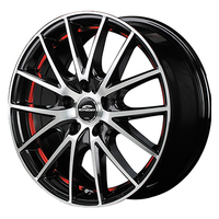 MID(マルカ) MID WHEELS RX27 ブラックメタリックポリッシュ+アンダーカットレッドクリアー 17インチ PCD114.3 5穴