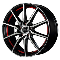 MID(マルカ) MID WHEELS ブラックポリッシュ/アンダーカットレッド 18インチ PCD114.3 5穴