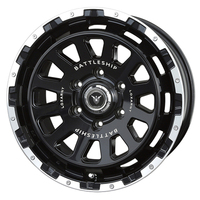 BADX(バドックス) LOXARNY ロクサーニ BATTLESHIP NEO(バトルシップネオ) グロスブラック/リップポリッシュ 17インチ PCD139.7 6穴