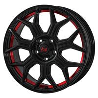 TreasureOne(トレジャーワン) CliffClimb クリフクライム ブラック・レッドアンダーカット 18インチ PCD114.3 5穴