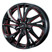 Weds(ウェッズ) LEONIS レオニス BK/SC[RED](ブラック/SCマシニング[レッド]) 17インチ PCD100.0 4穴