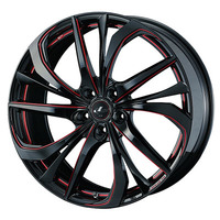 Weds(ウェッズ) LEONIS レオニス TE BK/SC[RED](ブラック/SCマシニング[レッド]) 20インチ PCD114.3 5穴
