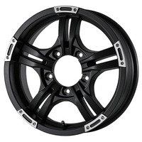 TreasureOne(トレジャーワン) WILD PORTER ワイルドポーター CROSS FIVE(クロス ファイブ) マットブラックポリッシュ 16インチ PCD139.7 5穴